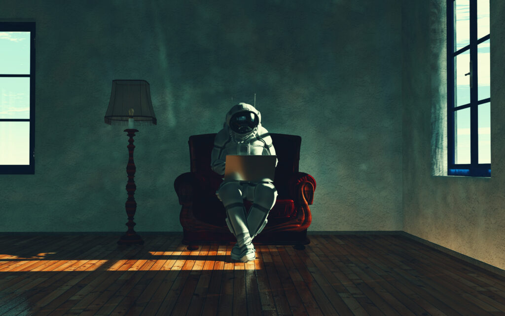 Astronaut on a sofa